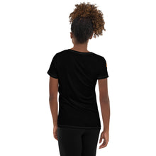Load image into Gallery viewer, All-Over Print Women's Athletic T-shirt blk 24