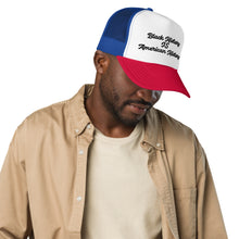 Load image into Gallery viewer, Foam trucker hat BLK history 4