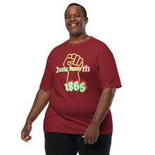 Load image into Gallery viewer, Men’s premium heavyweight tee juneteenth 24-2